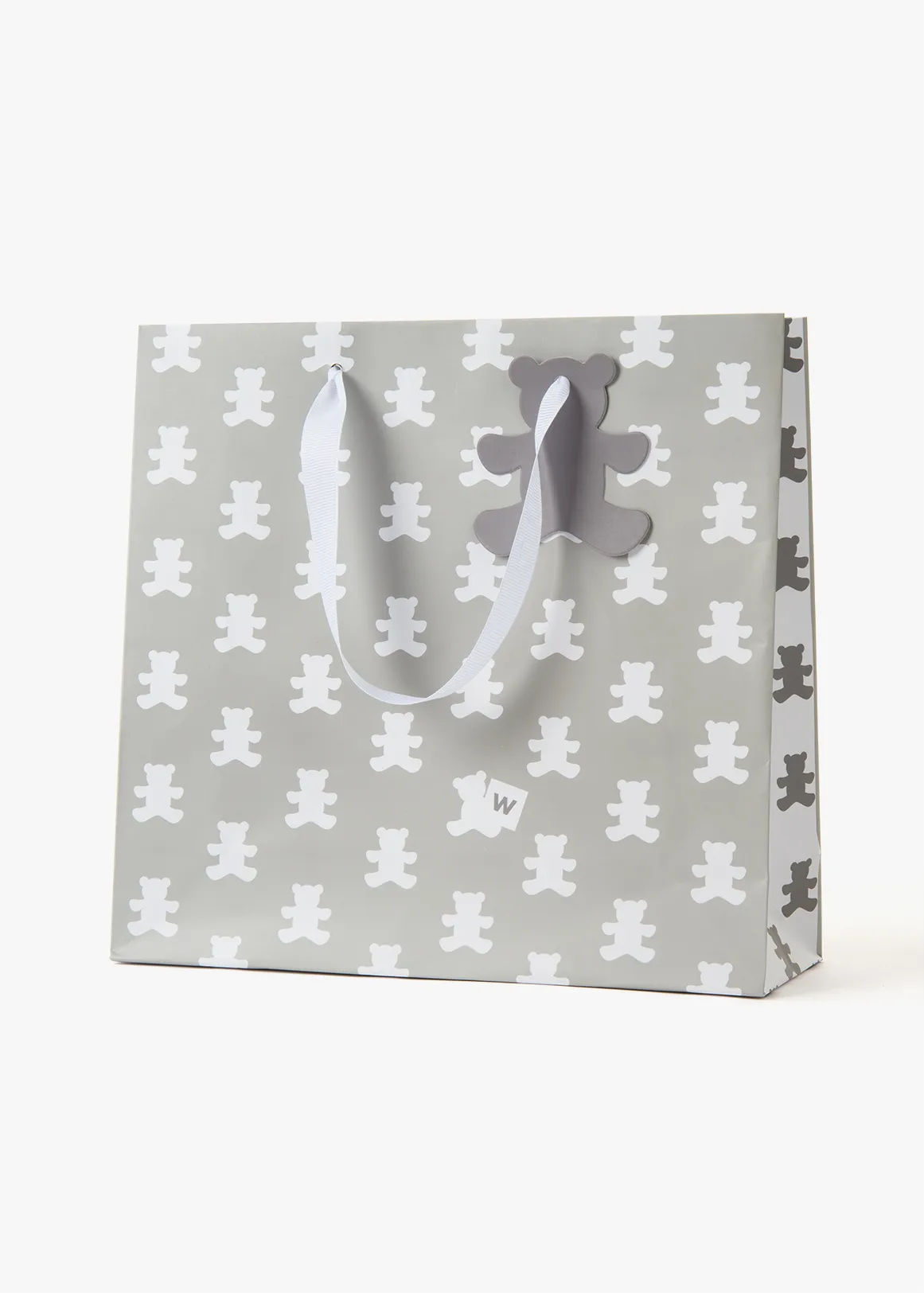 Woolies Babes Medium Square Gift Bag - GREY