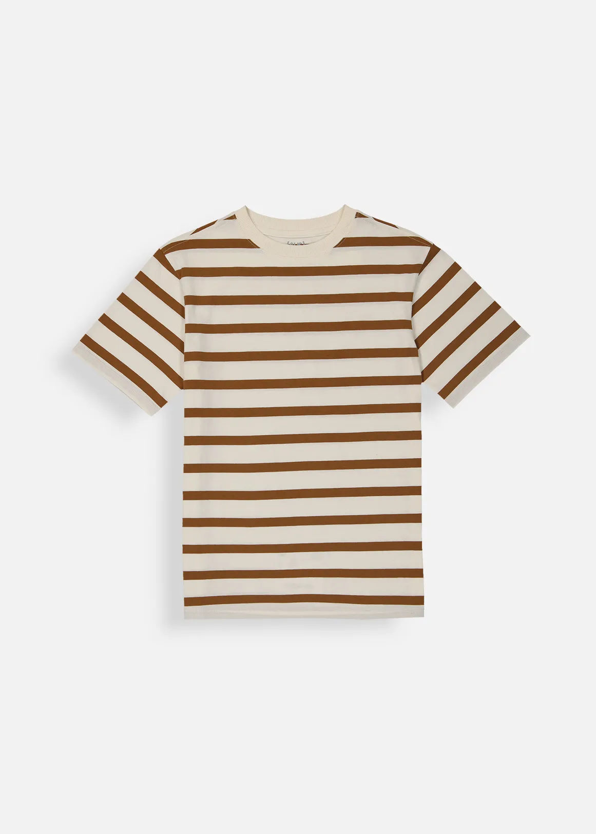 Yarn Dye Stripe Cotton T-shirt - X NATURAL