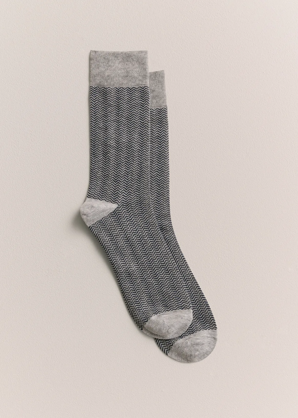 Zigzag Sock - GREY MARLE