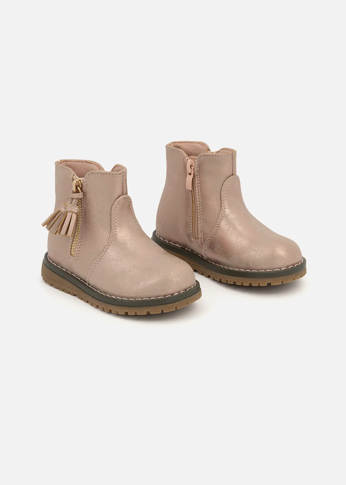 Zip Detail Chelsea Boots (Size 5-13) Younger Girl - PINK