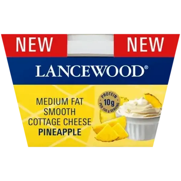 LANCEWOOD Pineapple Medium Fat Smooth Cottage Cheese 150g