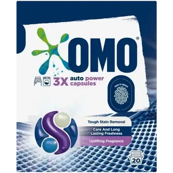 OMO Auto Power Laundry Capsules 20 x 21ml