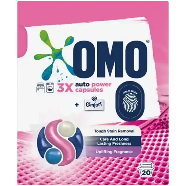 OMO Auto Power Capsules with a Touch of Comfort 20 x 21ml