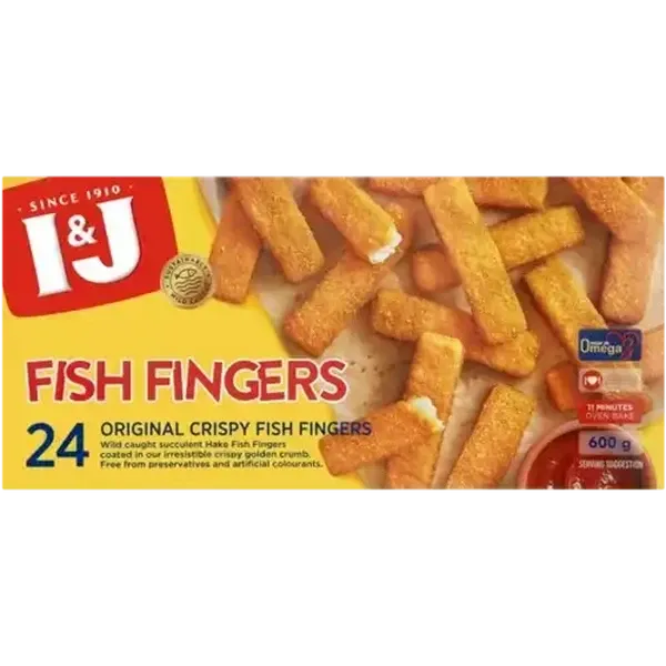 I&J Frozen Original Crispy Fish Fingers 600g
