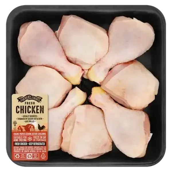 Farmer's Choice Fresh Thighs & Drumsticks Chicken 8 Piece Per kg