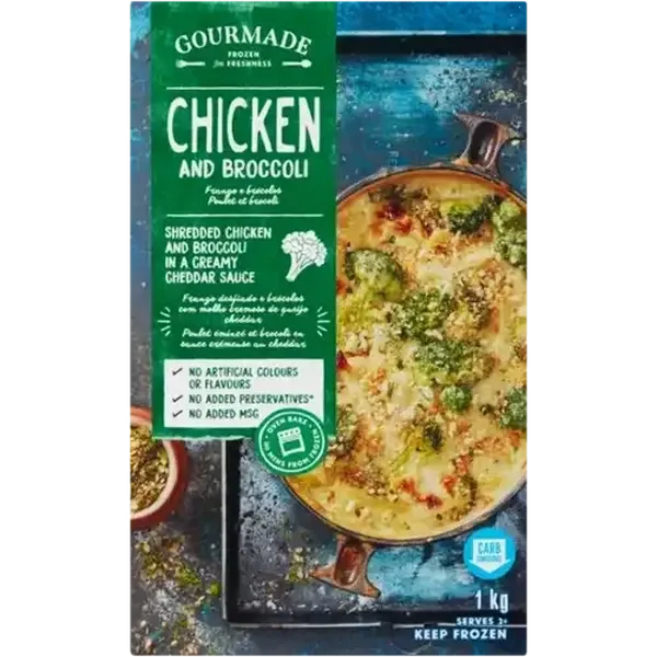 Gourmade Frozen Chicken & Broccoli Ready Meal 1kg
