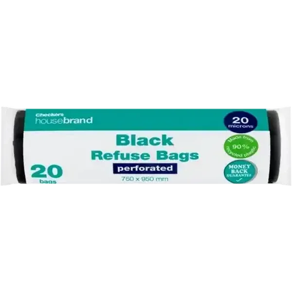 Checkers Housebrand Black Black Refuse Bags 20 Pack