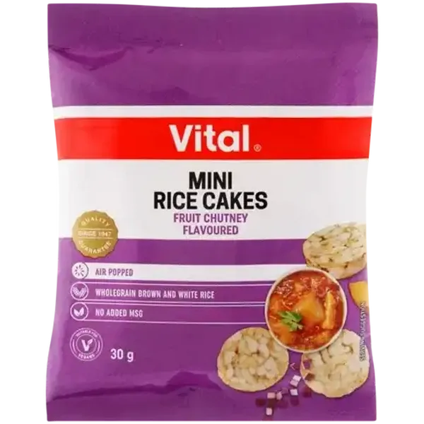 Vital Fruit Chutney Flavoured Mini Rice Cakes Bag 30g