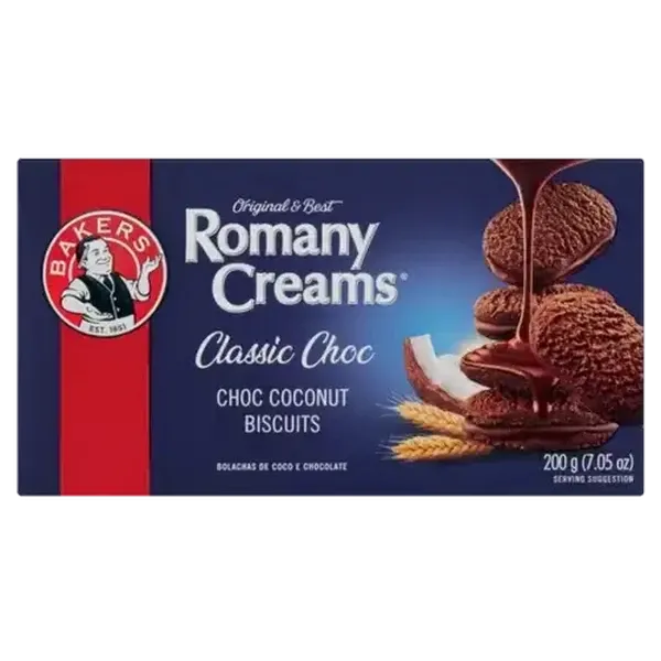 Bakers Romany Creams Classic Chocolate Biscuits 200g