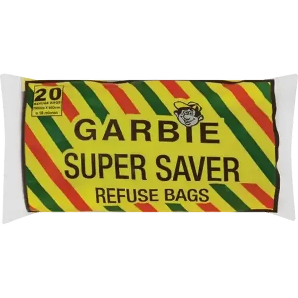 Garbie 20 Pack Super Saver Refuse Bags 750mm x 950mm