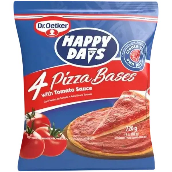Dr. Oetker Frozen Happy Days Pizza Bases 4 x 180g