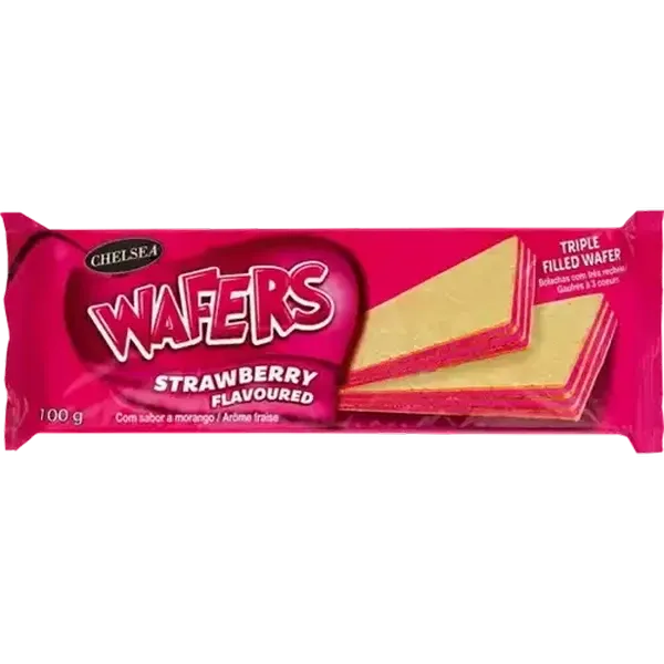 Chelsea Strawberry Wafers 100g