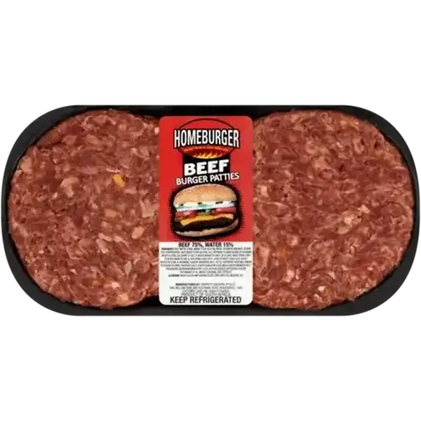 Homeburger Beef Burger Patties Per KG (4 Patties)