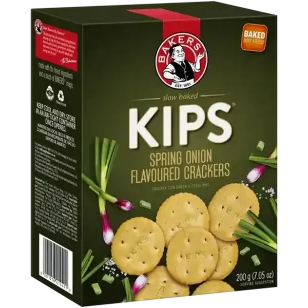 Bakers Kips Spring Onion Flavoured Crackers 200g