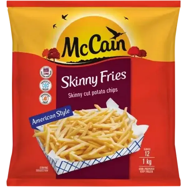 McCain Frozen Skinny Fries Potato Chips 1kg