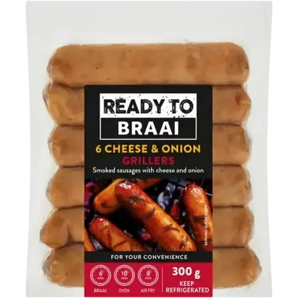 Ready To Braai Cheese and Onion Grillers 6 Pack