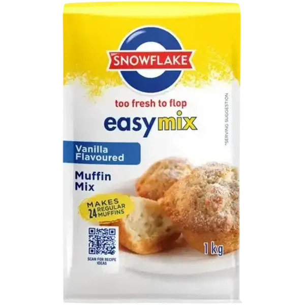 Snowflake Vanilla Flavoured Muffin Mix 1kg