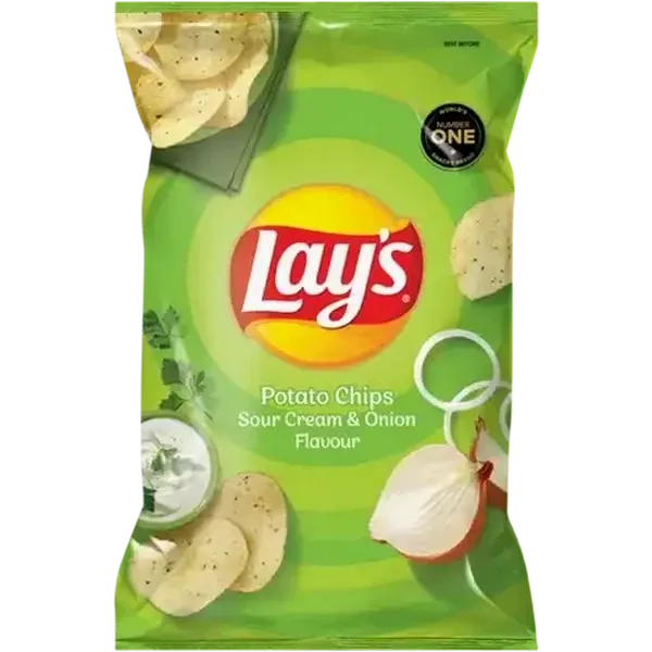 Lay's Sour Cream & Onion Flavoured Potato Chips 120g