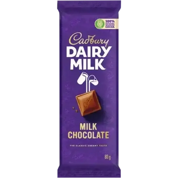 Cadbury Dairy Milk Milk Chocolate Slab 80g