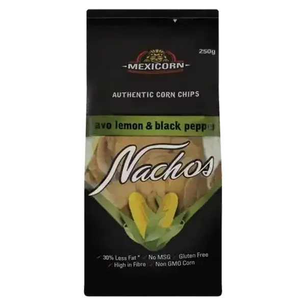 Mexicorn Avo Lemon & Black Pepper Flavoured Nachos 250g