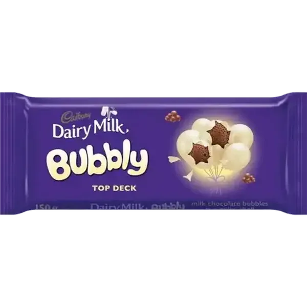 Cadbury Bubbly Top Deck Chocolate Slab 150g