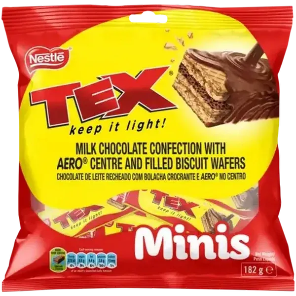 Nestlé Tex Minis Milk Chocolate Bar 182g