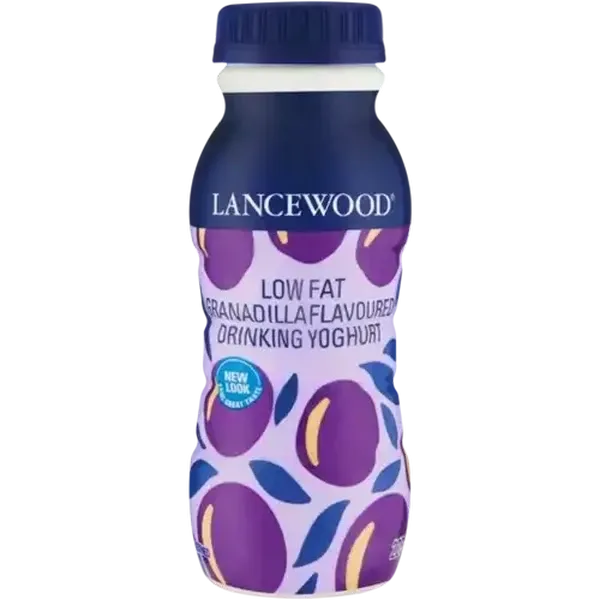 LANCEWOOD Granadilla Flavoured Low Fat Drinking Yoghurt 225g