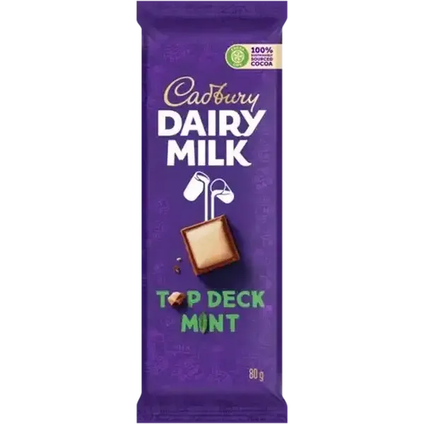 Cadbury Dairy Milk Top Deck Mint Chocolate Slab 80g