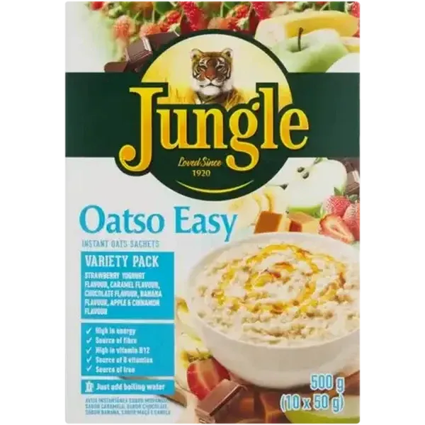 Jungle Oatso Easy Variety Pack Instant Oats Sachets 500g