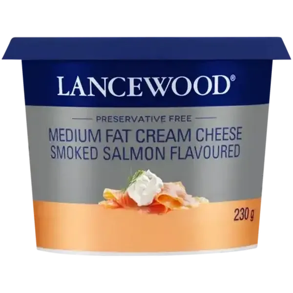 LANCEWOOD Smoked Salmon Flavoured Medium Fat Cream Cheese 230g