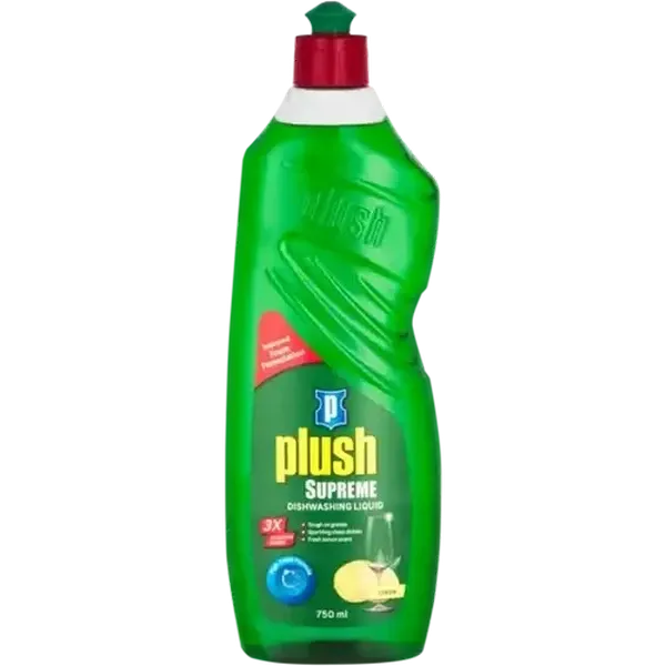 Plush Supreme Lemon Dishwashing Liquid 750ml