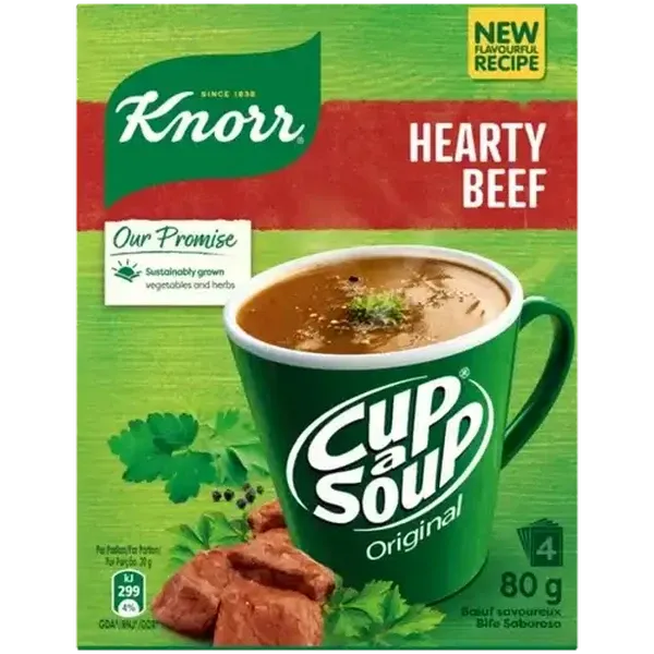 Knorr Cup-A-Soup Hearty Beef Instant Soup 4 x 20g