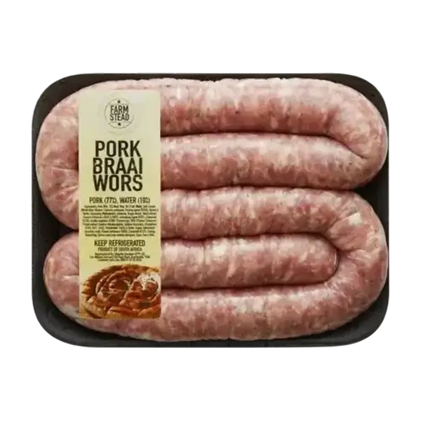 Farmstead Pork Braai Wors Per kg