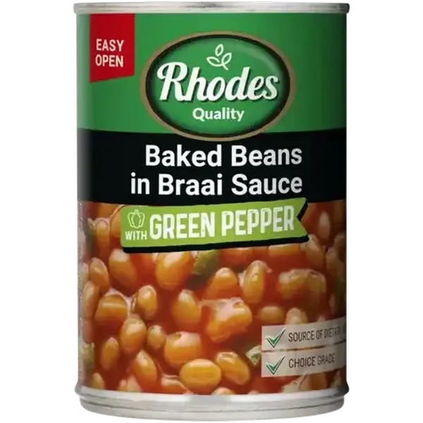 Rhodes Quality Baked Beans in Braai Sauce 400g