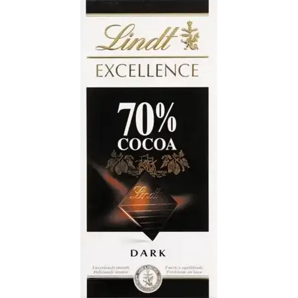 Lindt Excellence 70% Dark Chocolate Slab 100g