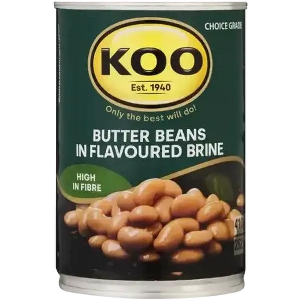 KOO Butter Beans In Brine Can 410g