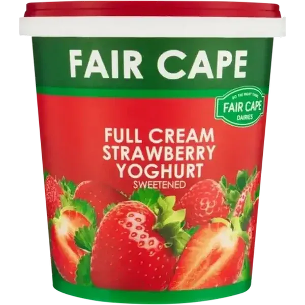 Fair Cape Dairies Strawberry Full Cream Yoghurt 1kg