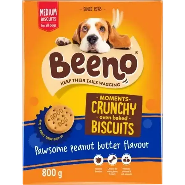 BEENO Peanut Butter Medium Dog Biscuit 800g