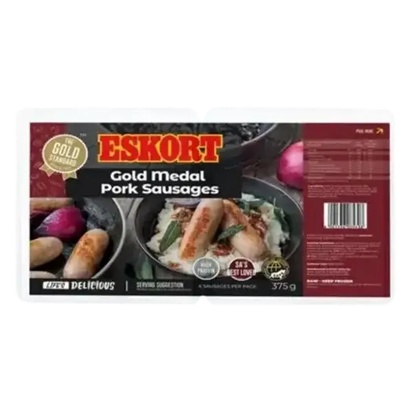 Eskort Frozen Gold Medal Pork Sausages 375g