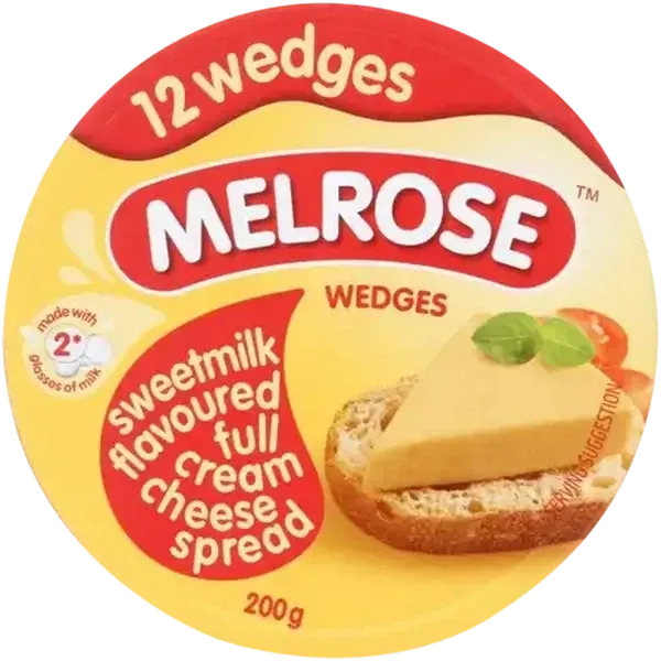 Melrose Sweetmilk Flavoured Full Cream Cheese Wedges 200g