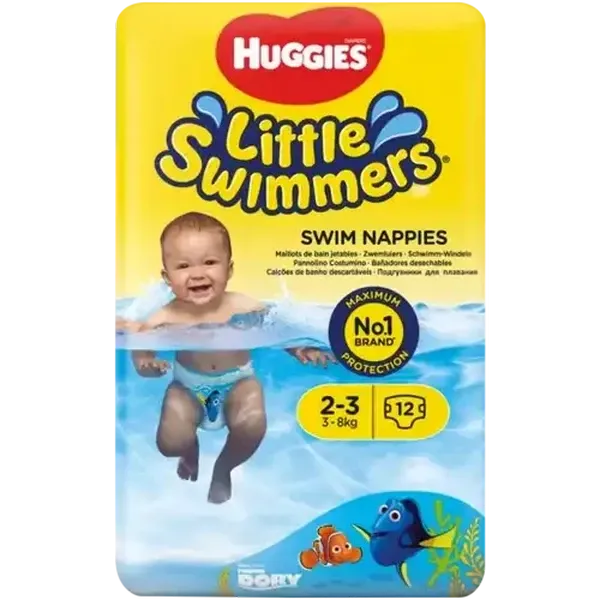 Huggies Little Swimmers Size 2-3 Diapers 12 Pack