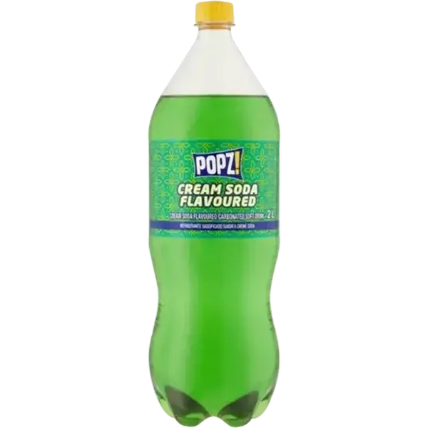 Popz Cream Soda Flavoured Soft Drink 2L