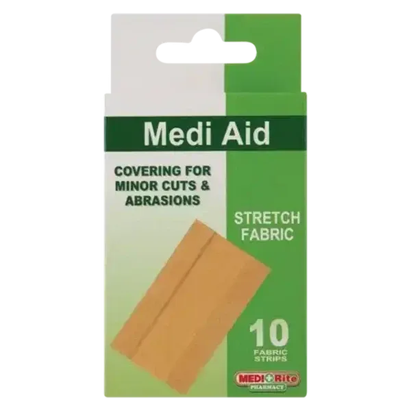 Medirite Pharmacy Medi Aid Stretch Fabric Plasters 10 Pack