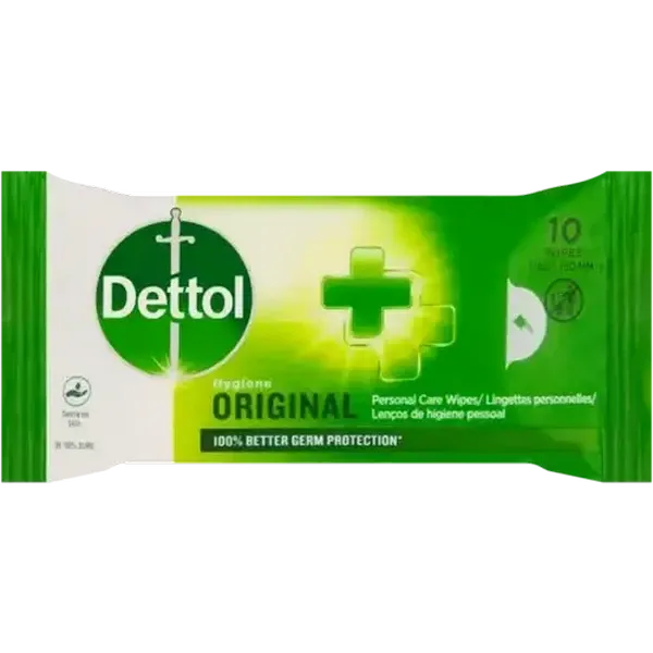 Dettol Original Personal Care Wipes 10 Pack