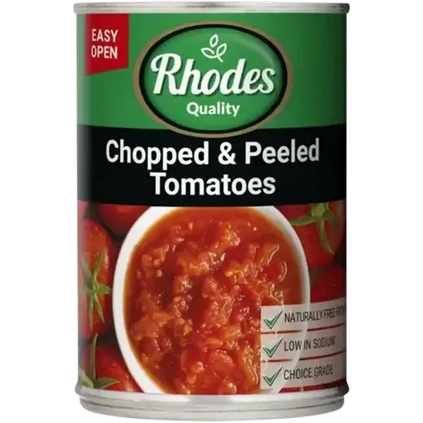 Rhodes Quality Chopped & Peeled Tomatoes 410g