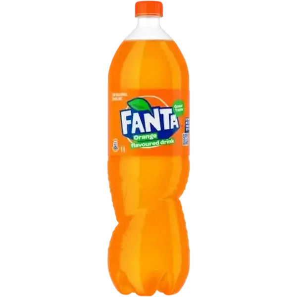 Fanta Orange Flavoured Sparkling Soft Drink Bottle 1L