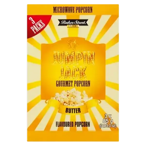 Jumpin Jack Butter Gourmet Microwave Popcorn 3 x 85g