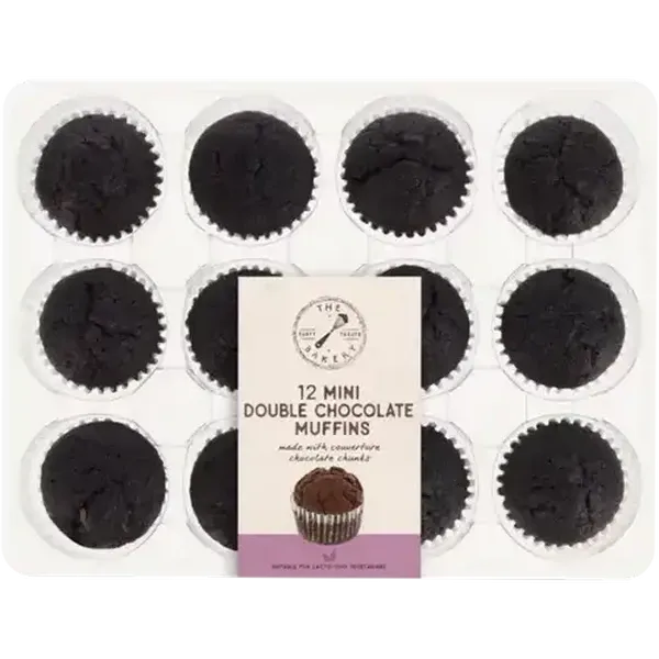 The Bakery Mini Double Chocolate Muffins 12 Pack