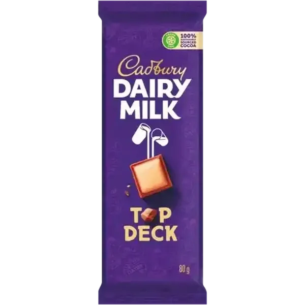 Cadbury Dairy Milk Top Deck Chocolate Slab 80g