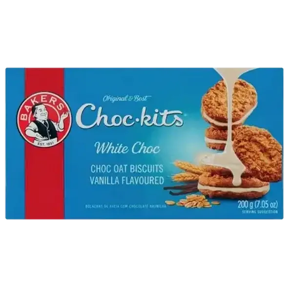 Bakers Choc-kits Vanilla Flavoured Oat Biscuits 200g